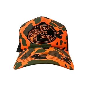 Bass Pro Shops Orange Camo Trucker Hat